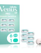 Gillette Venus PRO Smooth Sensitive náhradní břity + ochranný kryt 6 ks