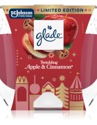 Glade Twinkling Apple & Cinnamon vonná svíčka 204 g