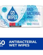 GoWipes Anti-Bacterial Effect D-Panthenol vlhčené čisticí ubrousky s antibakteriálním účinkem 60 ks
