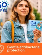 GoWipes Antibacterial osvěžující vlhčené ubrousky s antibakteriálním účinkem 20 ks