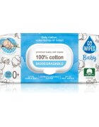 GoWipes Baby 100% Cotton Biodegradable dětské jemné vlhčené ubrousky pro citlivou pokožku 0+ 50 ks