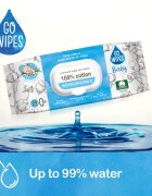GoWipes Baby 100% Cotton Biodegradable dětské jemné vlhčené ubrousky pro citlivou pokožku 0+ 50 ks