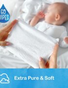 GoWipes Baby 100% Cotton Biodegradable dětské jemné vlhčené ubrousky pro citlivou pokožku 0+ 50 ks