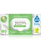 GoWipes Baby Natural Fibers dětské jemné vlhčené ubrousky pro citlivou pokožku 0+ 50 ks