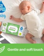 GoWipes Baby Natural Fibers dětské jemné vlhčené ubrousky pro citlivou pokožku 0+ 50 ks