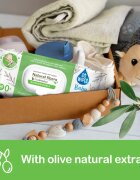 GoWipes Baby Natural Fibers dětské jemné vlhčené ubrousky pro citlivou pokožku 0+ 50 ks