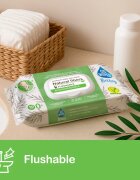 GoWipes Baby Natural Fibers dětské jemné vlhčené ubrousky pro citlivou pokožku 0+ 50 ks