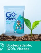 GoWipes Baby Wet Wipes dětské jemné vlhčené ubrousky pro velmi suchou citlivou a atopickou pokožku 24 ks