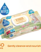 GoWipes Cleanse & Cream Sweet Almond Milk dětské jemné vlhčené ubrousky pro citlivou pokožku aloe vera 0+ 50 ks