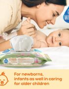 GoWipes Cleanse & Cream Sweet Almond Milk dětské jemné vlhčené ubrousky pro citlivou pokožku aloe vera 0+ 50 ks