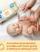 GoWipes Cleanse & Cream Sweet Almond Milk dětské jemné vlhčené ubrousky pro citlivou pokožku aloe vera 0+ 50 ks