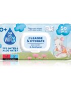 GoWipes Cleanse & Hydrate dětské jemné vlhčené ubrousky pro citlivou pokožku aloe vera 0+ 50 ks