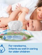 GoWipes Cleanse & Hydrate dětské jemné vlhčené ubrousky pro citlivou pokožku aloe vera 0+ 50 ks