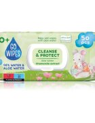GoWipes Cleanse & Protect Chamomile extract dětské jemné vlhčené ubrousky s aloe vera 50 ks