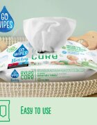 GoWipes Extra Care vlhčené čisticí ubrousky pro děti pro citlivou pokožku 0+ 60 ks