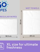 GoWipes Wet Towels osvěžující vlhčené ručníky 26x20 cm 15 ks