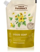 Green Pharmacy Celandine & Linden tekuté mýdlo na ruce – náhradní náplň 460 ml