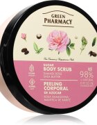 Green Pharmacy Damask Rose & Shea Butter Body Scrub cukrový tělový peeling 200 ml