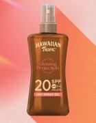 Hawaiian Tropic Glowing Protection Dry Oil Spray hydratační gel na opalování SPF 20 200 ml