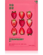 Holika Holika Pure Essence Strawberry rozjasňující plátýnková maska pro jednotný tón pleti 23 ml