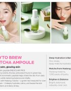House of Hur Phyto Brew Matcha Ampoule hydratační a zklidňující sérum pro rozjasnění pleti 50 ml