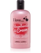 I Love Strawberries & Cream sprchový a koupelový krém 500 ml