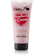 I Love Strawberries & Cream sprchový gel s peelingovým efektem 200 ml