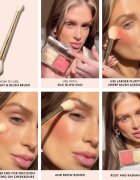 ICONIC London Highlight & Blush Brush oboustranný štětec na tvářenku a konturování 1 ks