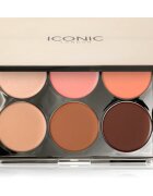 ICONIC London Multi-Use Cream Blush Bronze and Highlight Palette multifunkční paleta na obličej 6x3.2 g