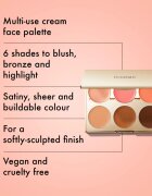 ICONIC London Multi-Use Cream Blush Bronze and Highlight Palette multifunkční paleta na obličej 6x3.2 g