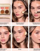 ICONIC London Multi-Use Cream Blush Bronze and Highlight Palette multifunkční paleta na obličej 6x3.2 g