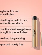 ICONIC London Triple Threat objemová a prodlužující řasenka odstín Brown 9 ml