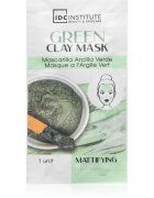 IDC INSTITUTE Green Clay Mask čisticí zmatňující maska s bambuckým máslem 3x8 g