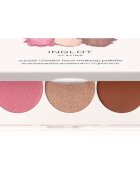 Inglot Face Palette rozjasňovač bronzer a tvářenka odstín GLOWOW 7.2 g