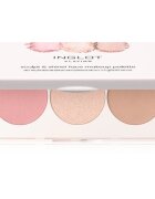 Inglot Face Palette rozjasňovač bronzer a tvářenka odstín Good Mood 7.2 g