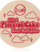 J.Cat Beauty 2 In 1 Piece Of Cake tvářenka s rozjasňovačem odstín 103 McFlirty 12.1 g