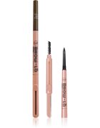J.Cat Beauty Brow-LA tužka na obočí s kartáčkem odstín 104 Rich Brown 0.08 g