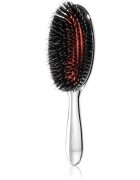 Janeke Chromium Line Air-Cushioned Brush with Bristles and Nylon Reinforcement oválný kartáč na vlasy 22 x 7 cm 1 ks
