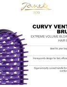 Janeke Curvy Vented Brush plochý kartáč pro rychlejší foukanou 15x5 cm