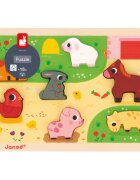 Janod Chunky Farm Puzzle aktivity vkládačka 18m+ 7 ks