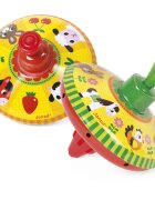 Janod Farm Spinning Top hudební hračka 2y+ 1 ks