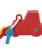 Janod Sound and Light Tractor Keychain aktivity hračka ze dřeva 18m+ 1 ks