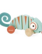 Janod Tropik Pull-Along Chameleon tahací hračka 12m+ 1 ks