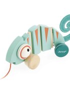 Janod Tropik Pull-Along Chameleon tahací hračka 12m+ 1 ks