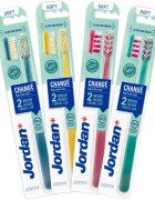 Jordan Change Soft 2-head zubní kartáček s vyměnitelnou hlavicí 1 ks