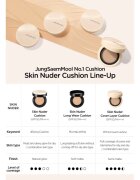 JUNG SAEM MOOL Skin Nuder Cover Layer Cushion hydratační make-up v houbičce + náhradní náplň odstín Medium Deep 2x14 g