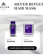 Kallos Coloring Hair Mask Silver Reflex maska na vlasy neutralizující žluté tóny 1000 ml