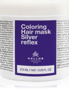 Kallos Coloring Hair Mask Silver Reflex maska na vlasy neutralizující žluté tóny 275 ml