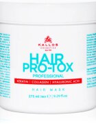 Kallos Hair Pro-Tox maska pro slabé a poškozené vlasy s kokosovým olejem kyselinou hyaluronovou a kolagenem 275 ml