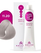 Kallos KJMN Professional Cream Hair Colour Keratin & Argan Oil barva na vlasy s keratinem a arganovým olejem odstín 11.20 Bery Light Blonde 100 ml
